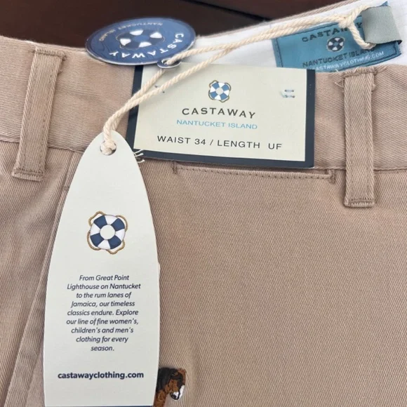 Men’s Castaway Embroidered Khaki Pants - Just in time for Derby! - Picture 2 of 7